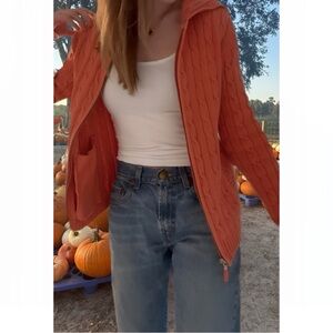 Pumpkin Orange Sweater Jacket